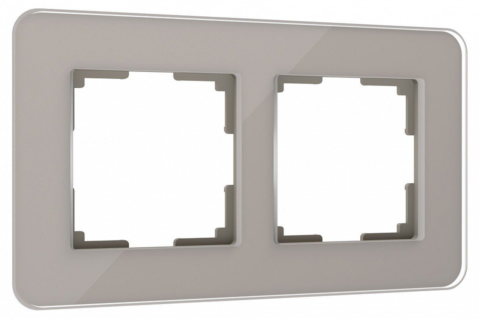 Фото Рамка на 2 поста Werkel Elite (дымчатый, стекло) W0022417 WRK_a057875 - интернет-магазин МегаТерем в Москве