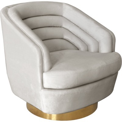 Кресло вращающееся, велюр кремовый 90*88*84см (TT-00006151)
