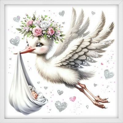 Фото Картина ЛЮБОВЬ В ОБЪЯТИЯХ ОБЛАКОВ с кристаллами Swarovski (3169) - интернет-магазин МегаТерем в Москве