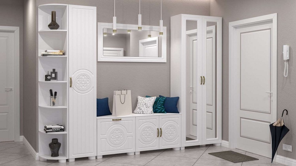 Фото Стенка для прихожей Монблан KOM_Monblan_system_3 - интернет-магазин МегаТерем в Москве