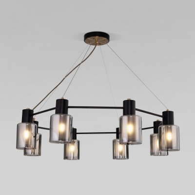 Подвесная люстра Eurosvet Notion 70219/8 черный/античная бронза EV_a065300