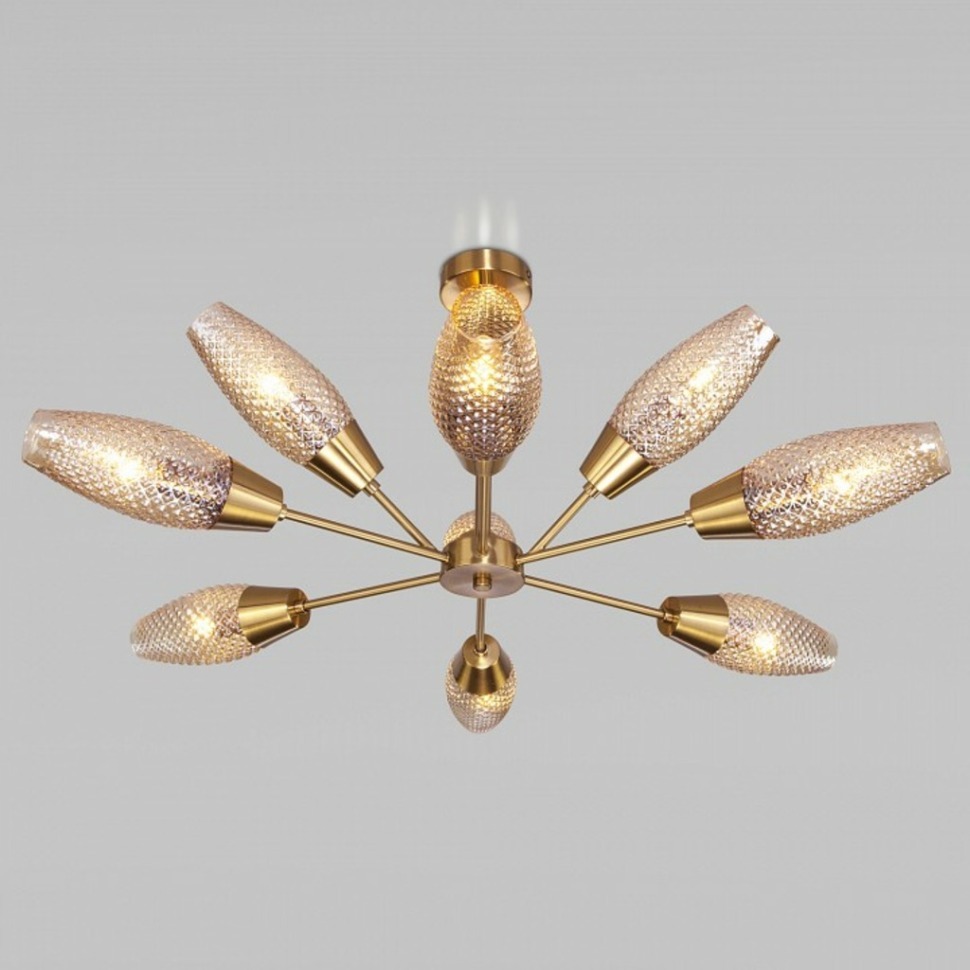 Фото Люстра на штанге Eurosvet Thalia 60140/9 золото EV_a055495 - интернет-магазин МегаТерем в Москве