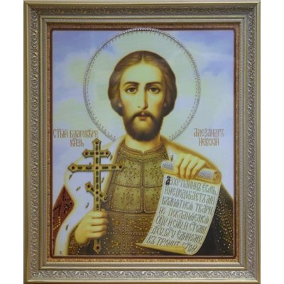 Икона Александр Невский с к...