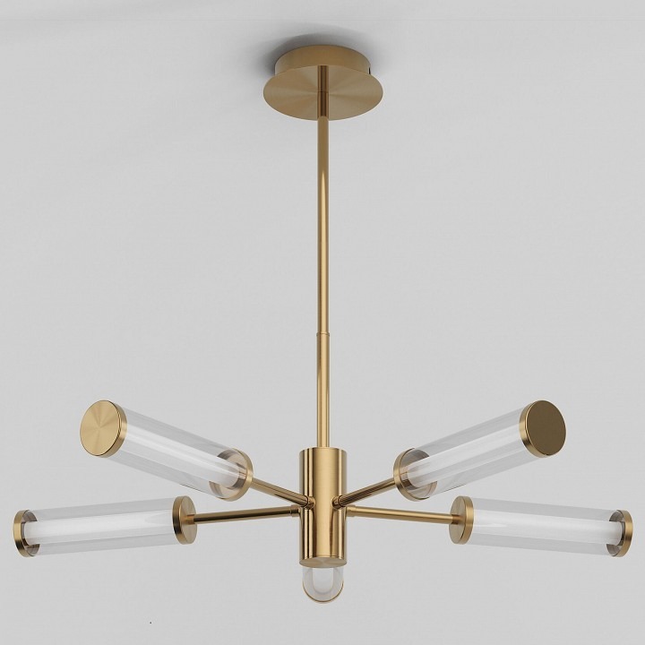 Фото Люстра на штанге Eurosvet Stark 50386/5 LED латунь EV_a067956 - интернет-магазин МегаТерем в Москве