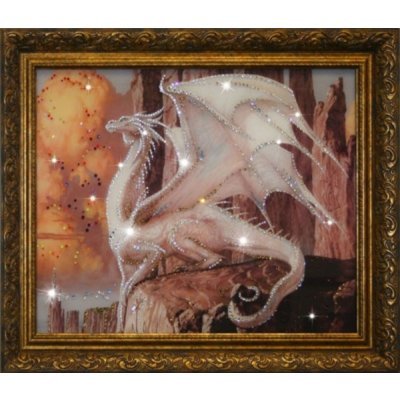 Картина Белый Дракон с крис...