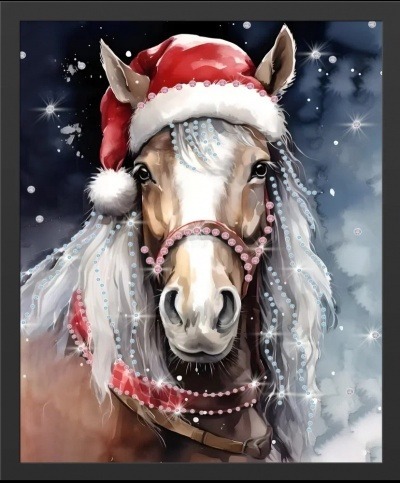 Картина Рождественский всадник с кристаллами Swarovski (2442) Фото Картина Рождественский всадник с кристаллами Swarovski (2442) - интернет-магазин МегаТерем в Москве