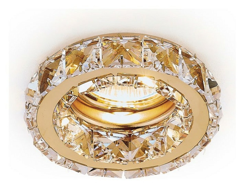 Фото Встраиваемый светильник Ambrella Light Crystal K112 K112 CL/G AMBR_K112_CL_G - интернет-магазин МегаТерем в Москве