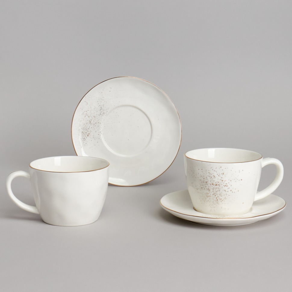 Фото Чайный набор bronco gold на 2 пер. 4 пр. 350 мл (263-1361)  - интернет-магазин МегаТерем в Москве