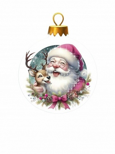 Фото Новогодний шар Ледяное дыхание с кристаллами Swarovski (3129) - интернет-магазин МегаТерем в Москве