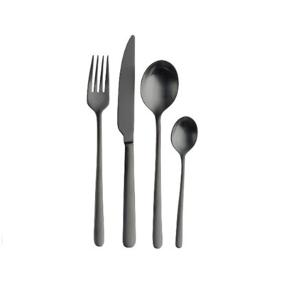 Ложка кофейная 2RDU0008, нержавеющая сталь 18/10, PVD, total black, PINTINOX