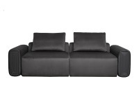 Диван трехместный Turin с мех т.серый велюр Colt1003 255*120**68см (TT-00016437)