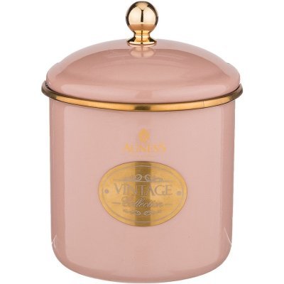 Банка для сыпучих продуктов agness, эмалированная, серия тюдор 12 х 12см / 1,2л (950-285) 