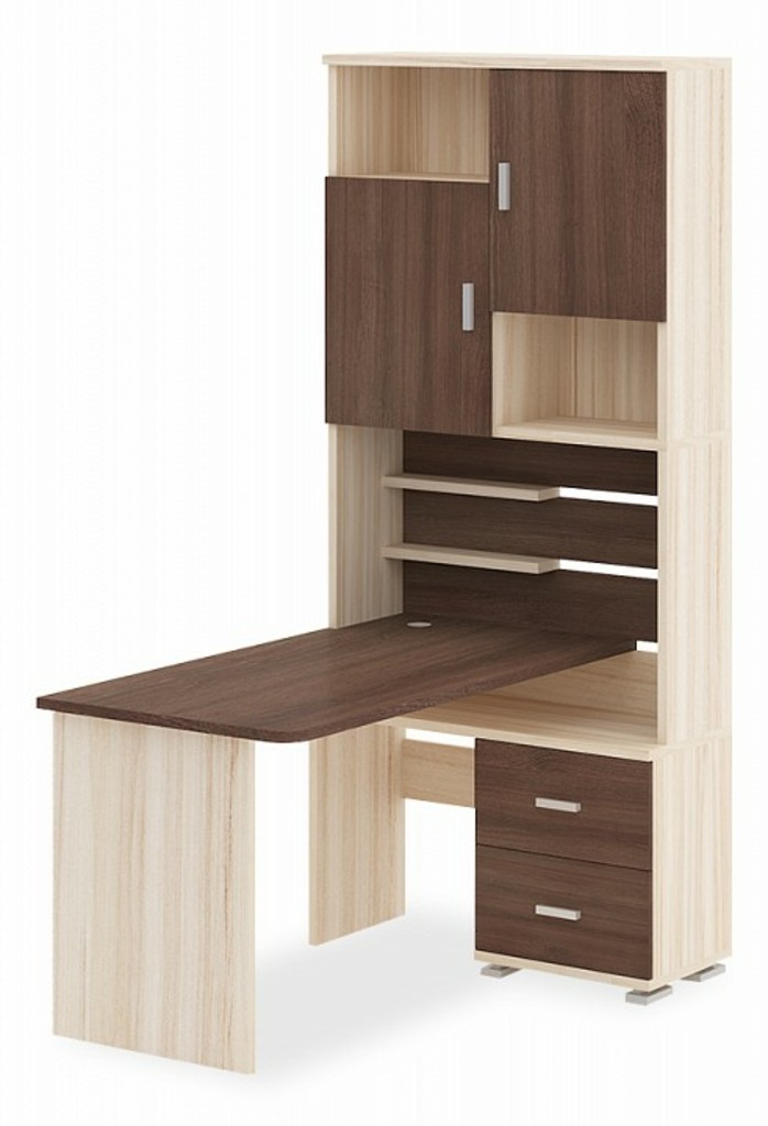 Фото Стол компьютерный Домино СР-720/140 MER_SR-720-140-KSHSH-CH-PRAV - интернет-магазин МегаТерем в Москве