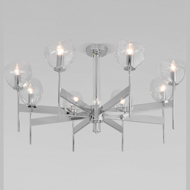 Фото Люстра на штанге Eurosvet Arrista 60130/8 хром Smart EV_a060135 - интернет-магазин МегаТерем в Москве