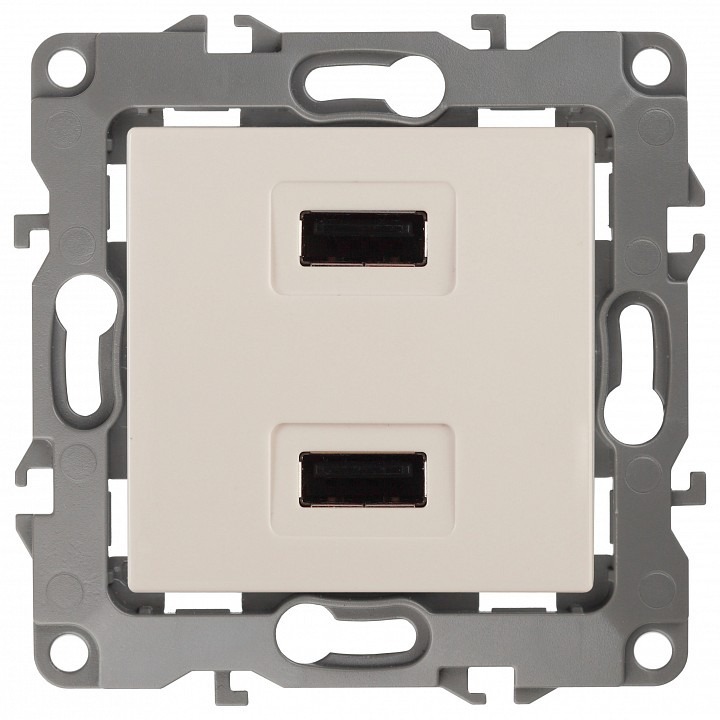 Фото Розетка USB, без рамки Эра Эра 12 12-4110-02 ER_B0027492 - интернет-магазин МегаТерем в Москве
