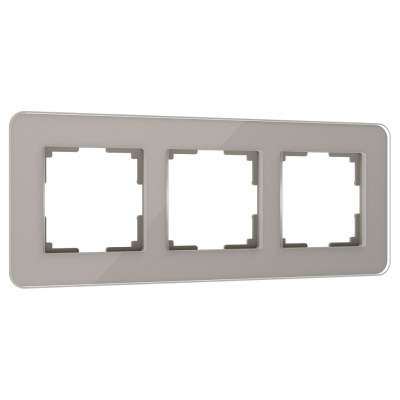 Рамка на 3 поста Werkel Elite (дымчатый, стекло) W0032417 WRK_a057876