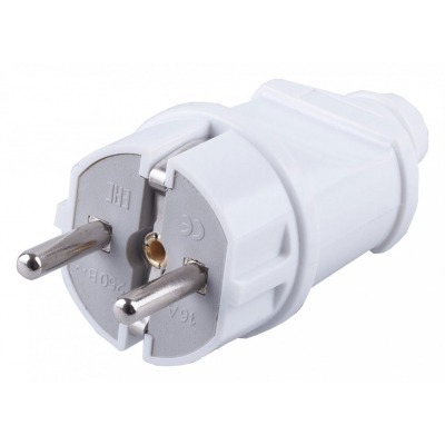 Вилка прямая с заземлением ...