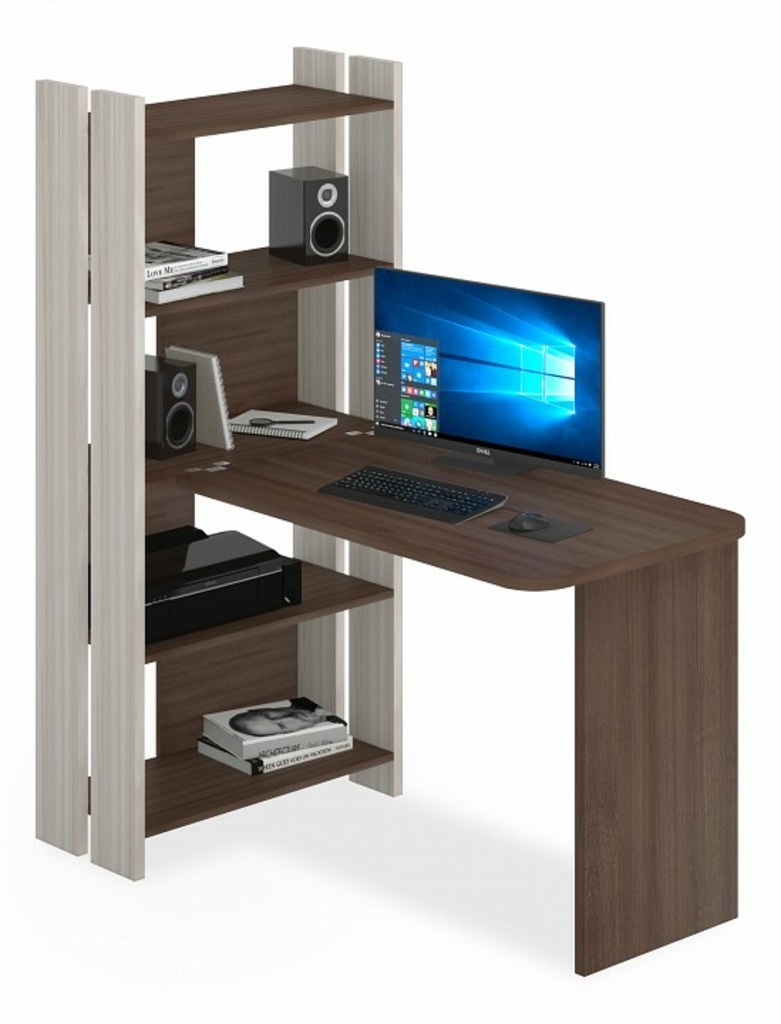 Фото Стол компьютерный Домино Lite СТЛ-ОВ+С100Р MER_STL-OV-S100RPryam_bez_tumby_KSH - интернет-магазин МегаТерем в Москве