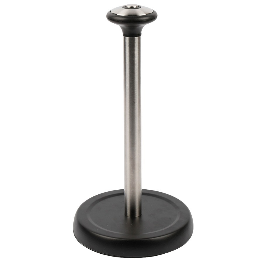 Фото Держатель для бумажных полотенец mio, 19,5х37 см, черный/хром (74689) - интернет-магазин МегаТерем в Москве