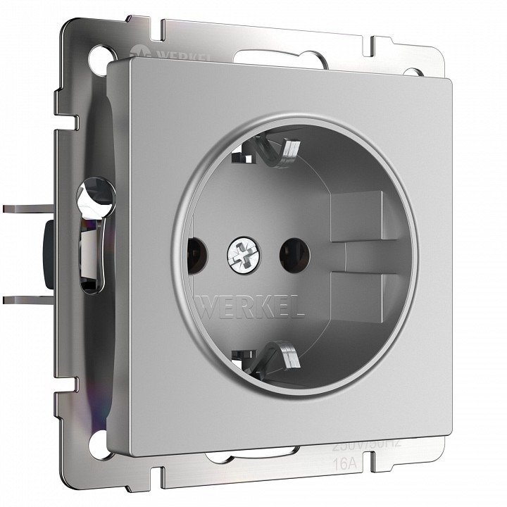 Фото Розетка с заземлением, без рамки Werkel  W1171006 WRK_a050881 - интернет-магазин МегаТерем в Москве