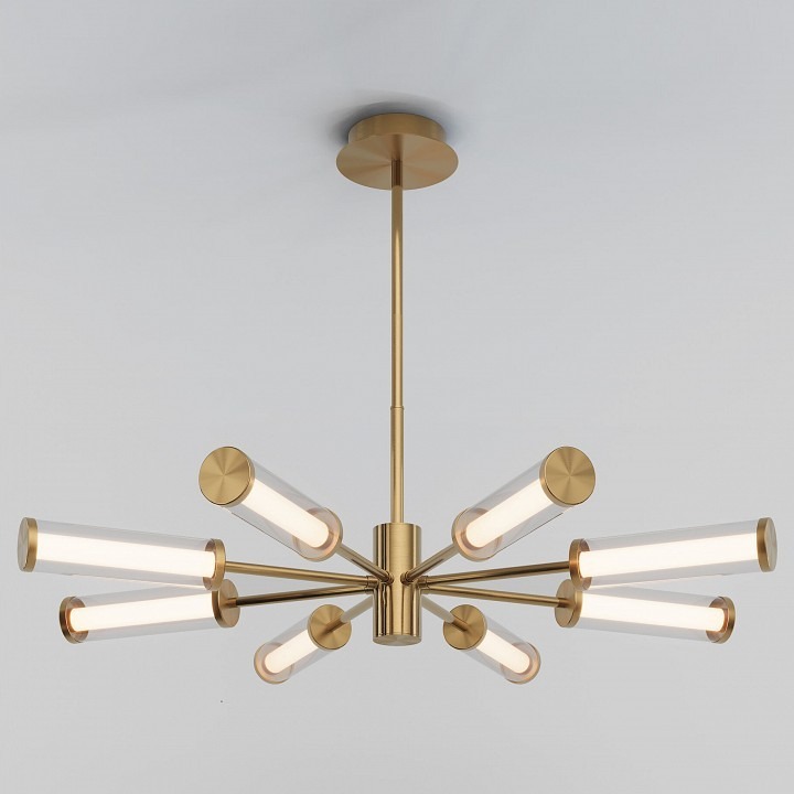 Фото Люстра на штанге Eurosvet Stark 50386 LED латунь EV_a067957 - интернет-магазин МегаТерем в Москве