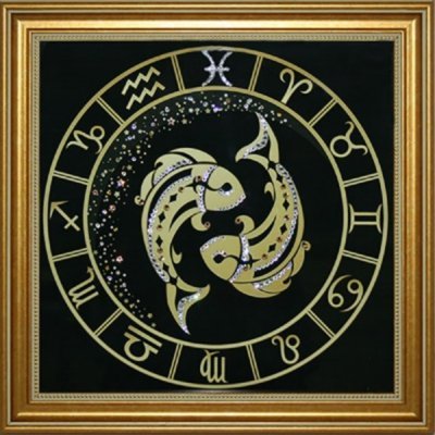 Картина Рыбы Золото с крист...