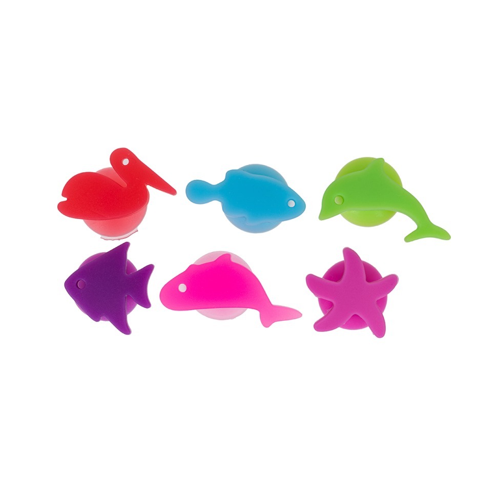 Фото Набор из 6 маркеров на присоске для бокалов ocean HJ-GM02 - интернет-магазин МегаТерем в Москве