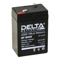 Аккумулятор DELTA 6V4.5Ah AGM VRLA (DT6045)