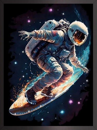 Фото Картина По волнам космоса с кристаллами Swarovski (3334) - интернет-магазин МегаТерем в Москве