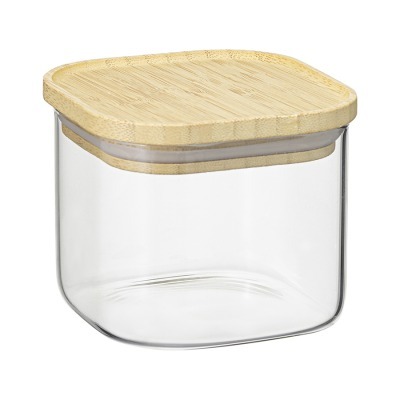 Банка для хранения квадратная glass bamboo, 600 мл (77502)