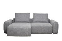 Диван трехместный Turin с канапе и мех черно/серый Santo1606 255*163,5**68см (TT-00016438)