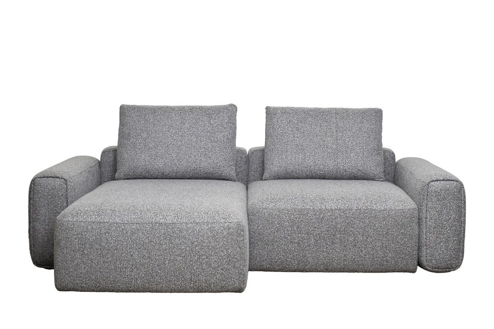 Фото Диван трехместный Turin с канапе и мех черно/серый Santo1606 255*163,5**68см (TT-00016438) - интернет-магазин МегаТерем в Москве