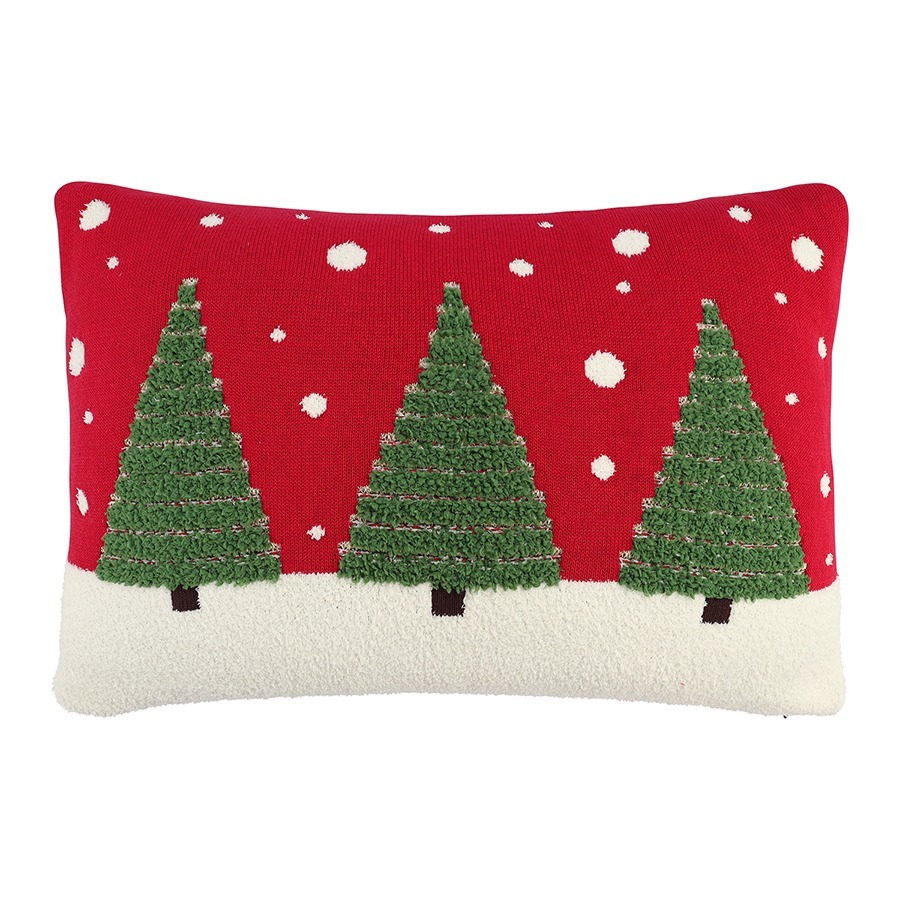 Фото Подушка вязаная с новогодним рисунком festive wood из коллекции new year essential, 40x60 см (79348) - интернет-магазин МегаТерем в Москве