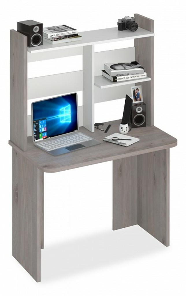 Фото Стол компьютерный Домино Lite СКЛ-Прям100Р+НКЛ-100 MER_SKL-Pryam100Rbez_tumby-NKL-100_NBE - интернет-магазин МегаТерем в Москве