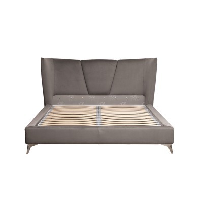 Кровать Siena без мех.велюр серый Colt017 199*222*116см (TT-00012402)