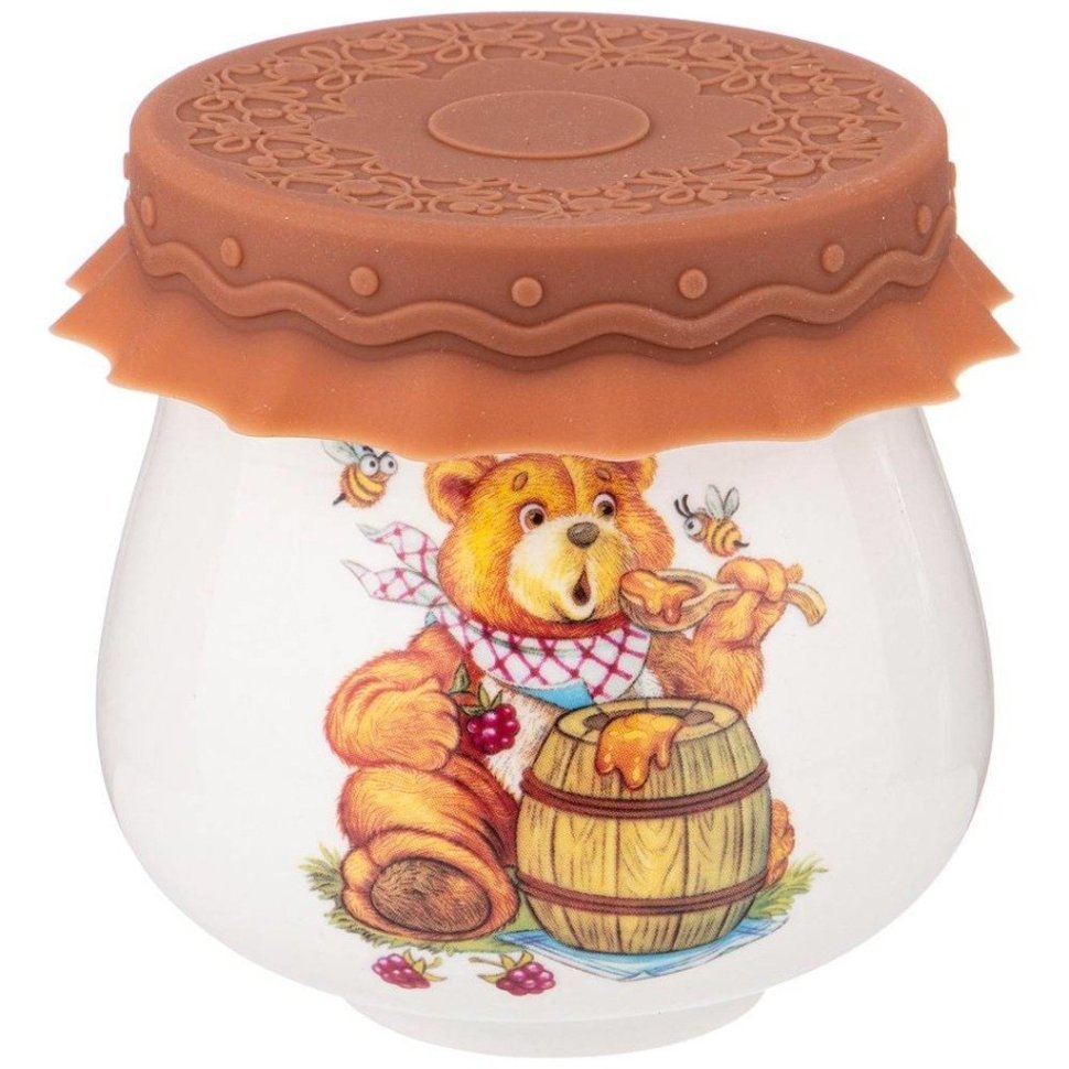 Фото Баночка с силиконовой крышкой lefard мед 180 мл (359-308)  - интернет-магазин МегаТерем в Москве