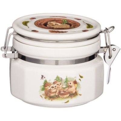 Банка с крышкой lefard совы...