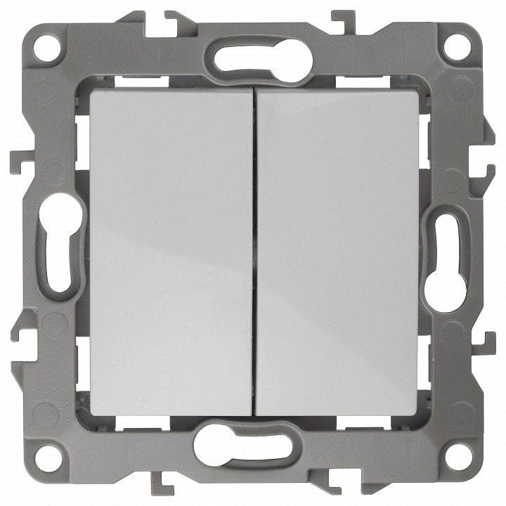 Фото Переключатель двухклавишный без рамки Эра Эра 12 12-1104-01 ER_B0014645 - интернет-магазин МегаТерем в Москве