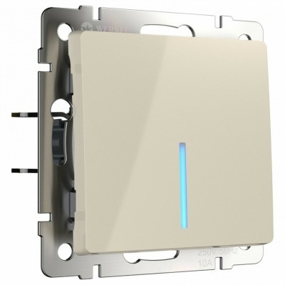Выключатель одноклавишный с подсветкой без рамки Werkel слоновая кость W1110103 WRK_a051481