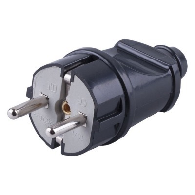 Вилка прямая с заземлением ...