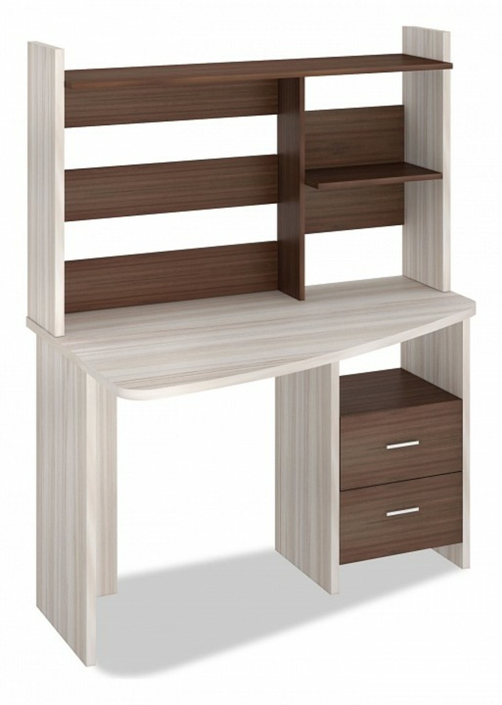 Фото Стол компьютерный Домино Лайт СКЛ-Крл 120+НКЛ-120 MER_SKL-Krl120_NKL-120_KSH_LEV - интернет-магазин МегаТерем в Москве