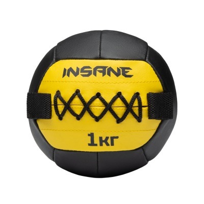 Медбол INSANE IN24-WB200, 1 кг, желтый (2119202)