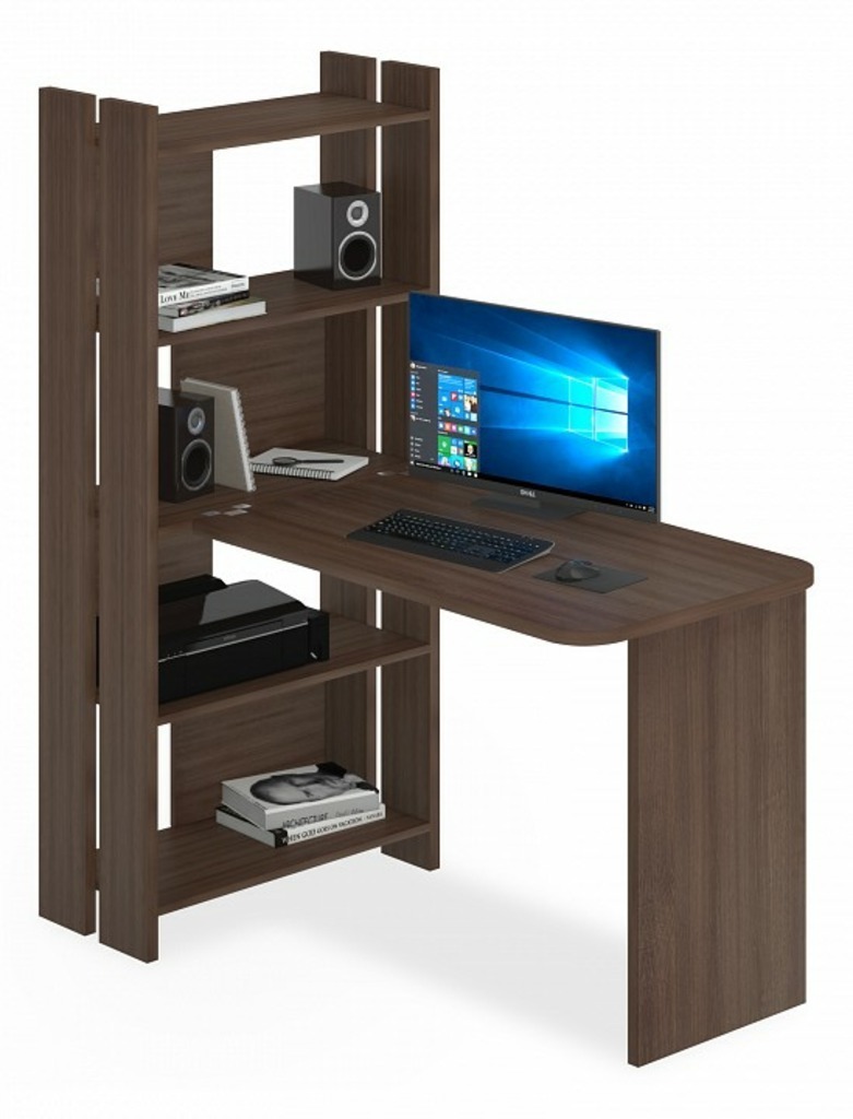 Фото Стол компьютерный Домино Lite СТЛ-ОВ+С100Р MER_STL-OV-S100RPryam_bez_tumby_SH - интернет-магазин МегаТерем в Москве