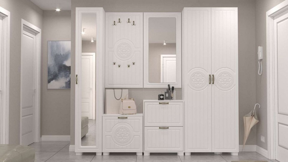 Фото Стенка для прихожей Монблан KOM_Monblan_system_5 - интернет-магазин МегаТерем в Москве