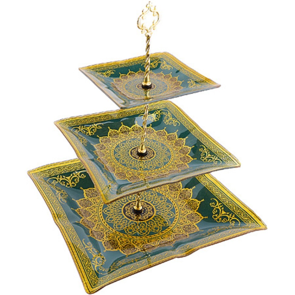 Фото Этажерка 3 уровня, квадрат (7021-34) - интернет-магазин МегаТерем в Москве