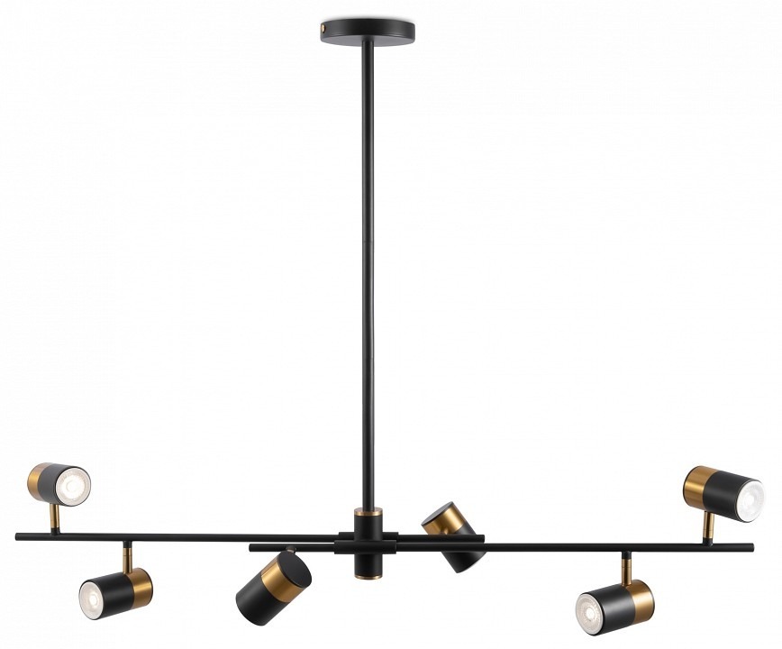 Фото Люстра на штанге Freya Enzo FR5201PL-06B MY_FR5201PL-06B - интернет-магазин МегаТерем в Москве