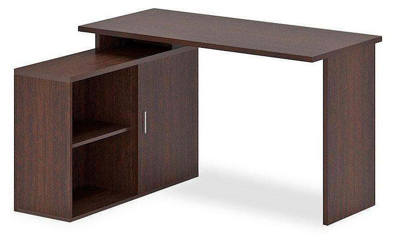 Фото Стол письменный Домино Lite СКЛ-ПРЯМ130+ТБЛ-2 MER_SKL-PRYAM130-TBL-2_V - интернет-магазин МегаТерем в Москве