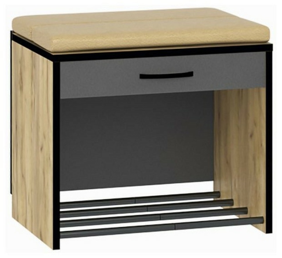 Фото Банкетка-стеллаж для обуви Ольга-лофт 5.1 MBW_101187 - интернет-магазин МегаТерем в Москве