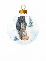 Новогодний шар Веселье зверят с кристаллами Swarovski (3131)