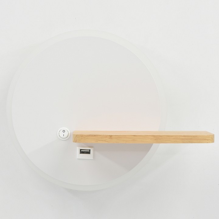 Фото Накладной светильник с полкой Rivoli Anastasia Б0066439 RVL_B0066439 - интернет-магазин МегаТерем в Москве